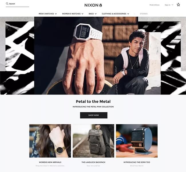 Nixon_3个优秀的网站设计鉴赏，Apple、Adobe