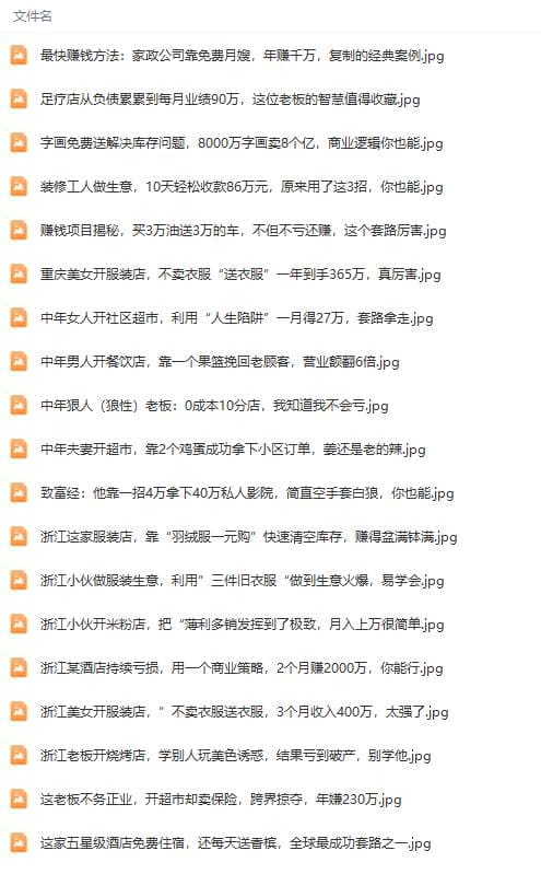 真实有效391套商业模式，年入几十到几百万案例解析（电子书十视频十图文）