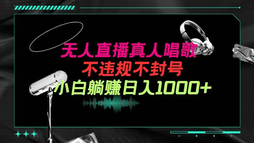 抖音24小时无人直播音乐，不违规，不封号纯撸音浪，小白实操当天日入1000十