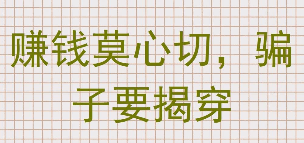 警惕!赚钱路上陷阱多,心急吃不了热豆腐,揭秘骗子套路,守护你的钱袋子!