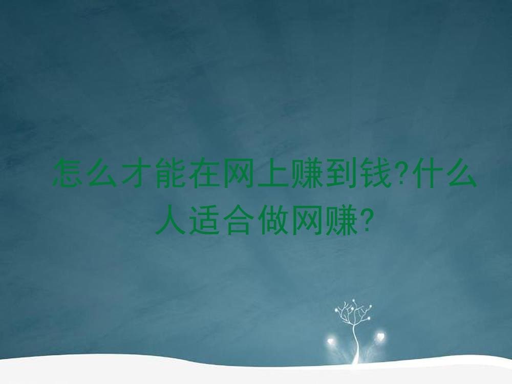 揭秘！网上赚钱的秘诀大公开，看看你是否是下一个网赚达人！