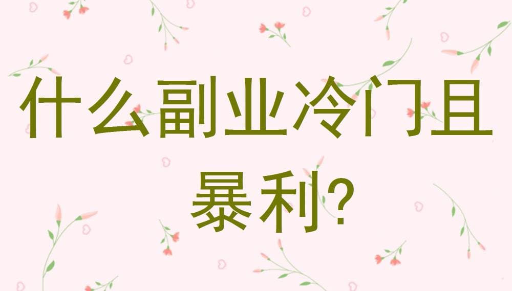 揭秘！冷门且暴利的副业新大陆，让你轻松实现财富自由梦！