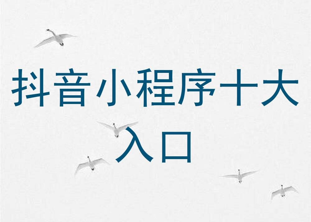 揭秘！抖音小程序十大隐藏入口，轻松发现新商机，让你的内容直达亿万用户！