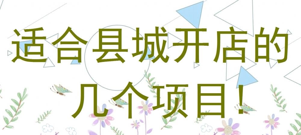 县城创业新风口！这几个项目火到不行，轻松开启你的财富之旅！